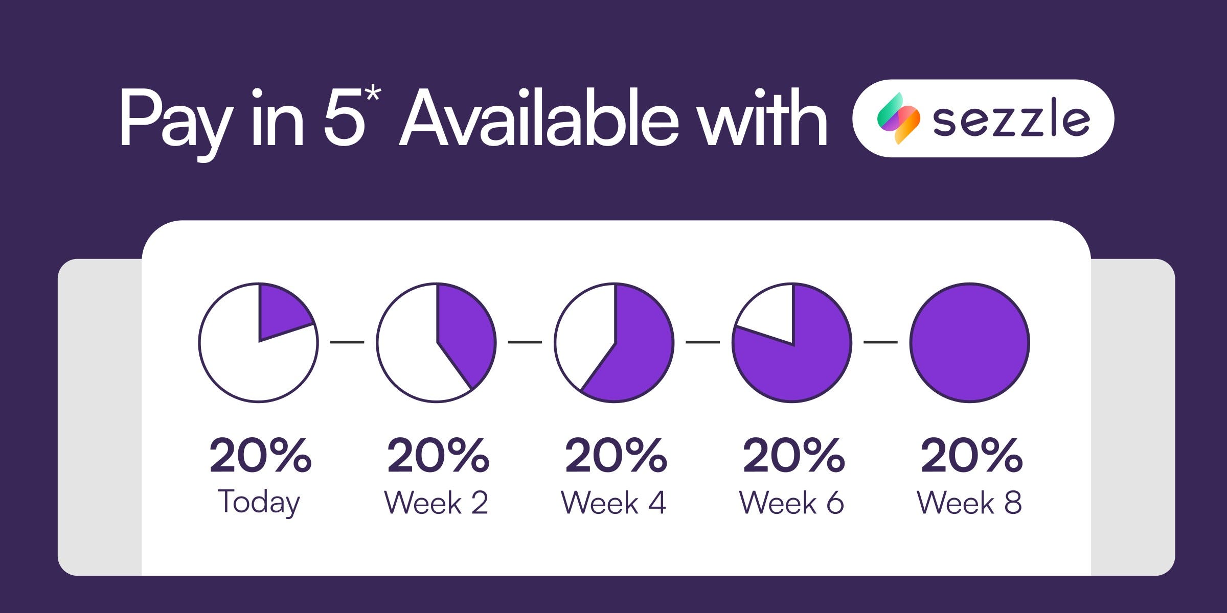 Select Sezzle at checkout and split your order into 4 payments over 6 weeks with no interest. Select Sezzle at checkout and split your order into 4 payments over 6 weeks with no interest.