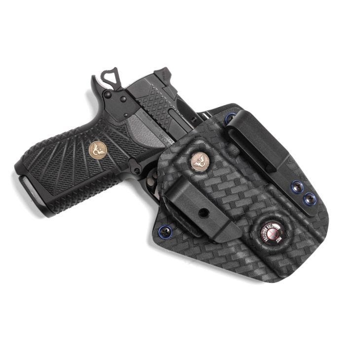 HOLSTER, EDC X9/SFX9 4", PRECISION ULTRA APPENDIX, RIGHT HAND, 1.5" BELT, BASKET WAVE