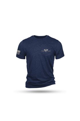 SHIRT, SHORT SLEEVE, NINE LINE APPAREL, LOGO, HEATHER NAVY