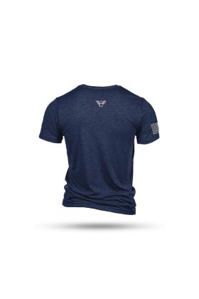 SHIRT, SHORT SLEEVE, NINE LINE APPAREL, LOGO, HEATHER NAVY