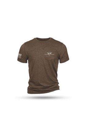 SHIRT, SHORT SLEEVE, NINE LINE APPAREL, LOGO, HEATHER BROWN