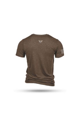 SHIRT, SHORT SLEEVE, NINE LINE APPAREL, LOGO, HEATHER BROWN