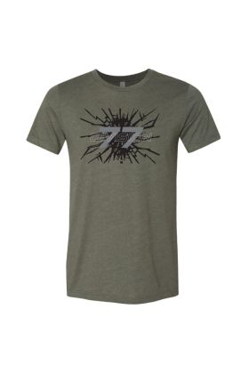 SHIRT, SHORT SLEEVE, DIVISION 77, HEATHER MILITARY GREEN