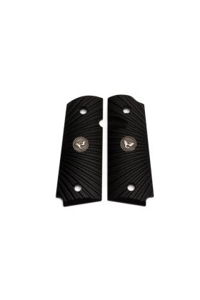 GRIPS, 1911, COMPACT, STARBURST, G10, BLACK, BEVELED BOTTOM