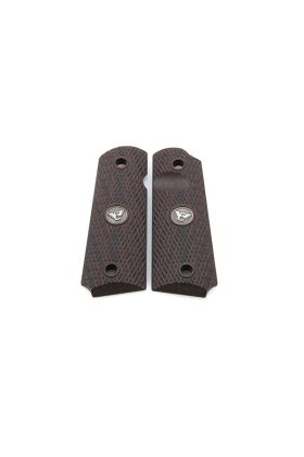 GRIPS, 1911, FULL-SIZE, SLANT, G10, BLACK CHERRY, BEVELED BOTTOM