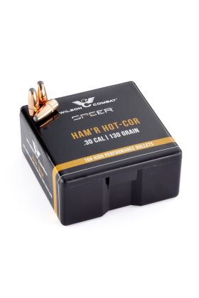 BULLET ONLY, .30 CALIBER, 300 HAM'R, 130GR, SPEER/WILSON COMBAT HOT-COR, 100/BOX