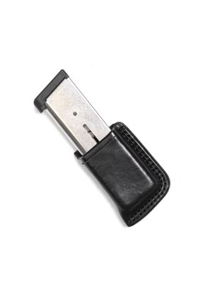 MAGAZINE POUCH, 1911, SINGLE SNAP, RIGHT HAND, 1.5" BELT, BLACK LEATHER
