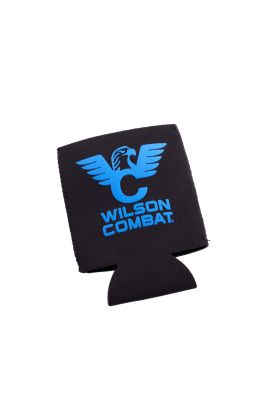 KOOZIE, BLACK WITH BLUE LOGO