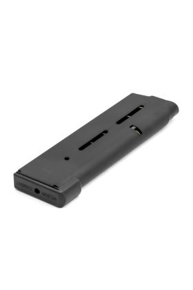 MAGAZINE, 1911, .45 ACP, COMPACT, 8 ROUND, LO-PROFILE OM STEEL BASE PAD, BLACK FLUOROPOLYMER FINISH