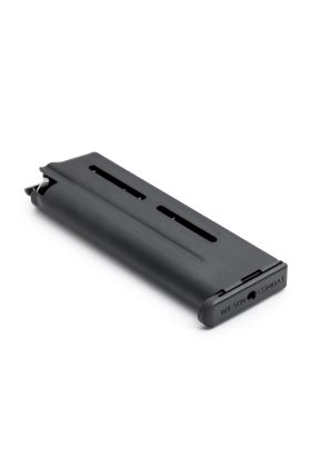 MAGAZINE, 1911, ELITE TACTICAL, 9MM, COMPACT, 8 ROUND, FLUSH-FIT STEEL BASE PAD, BLACK FLUOROPOLYMER FINISH