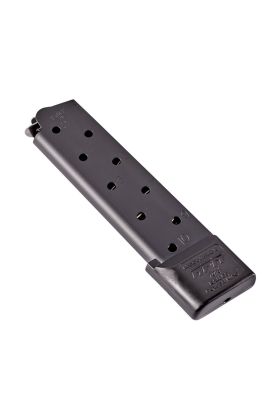 MAGAZINE, 1911, .45 ACP, FULL-SIZE, 10 ROUND, CM PRODUCTS | RAILED POWER MAG, STAINLESS WITH BLACK FINISH