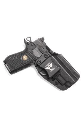 HOLSTER, EDC X9/SFX9 4" WITH RAIL, ARKY CUSTOMS, RIGHT HAND, 1.5" BELT, IWB, BLACK KYDEX