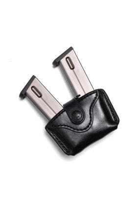 MAGAZINE POUCH, BERETTA 92, DOUBLE, AMBIDEXTROUS, 1.5" BELT, BLACK LEATHER, PALMETTO LEATHERWORKS