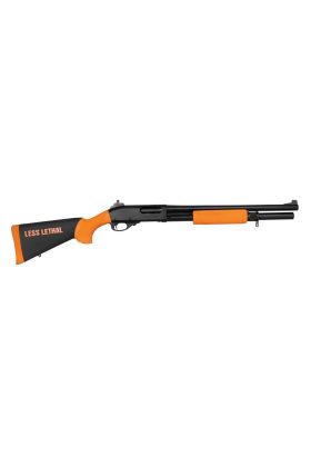 Less Lethal Shotgun, 18 1/2", 12 Ga., Scattergun, Black/Orange