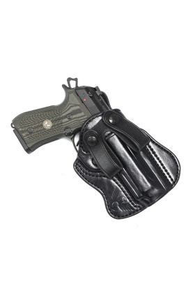 HOLSTER, BERETTA COMPACT/CENTURION, UNDERCOVER PROFESSIONAL, RIGHT HAND, 1.5" BELT, IWB, BLACK LEATHER