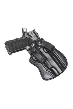 HOLSTER, FULL-SIZE 1911 WITH RAIL, UNDERCOVER PROFESSIONAL, RIGHT HAND, 1.5" BELT, IWB, BLACK LEATHER