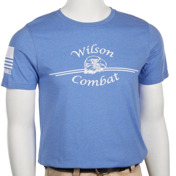 SHIRT, SHORT SLEEVE, NINE LINE APPAREL, THROWBACK, HEATHER COLUMBIA BLUE