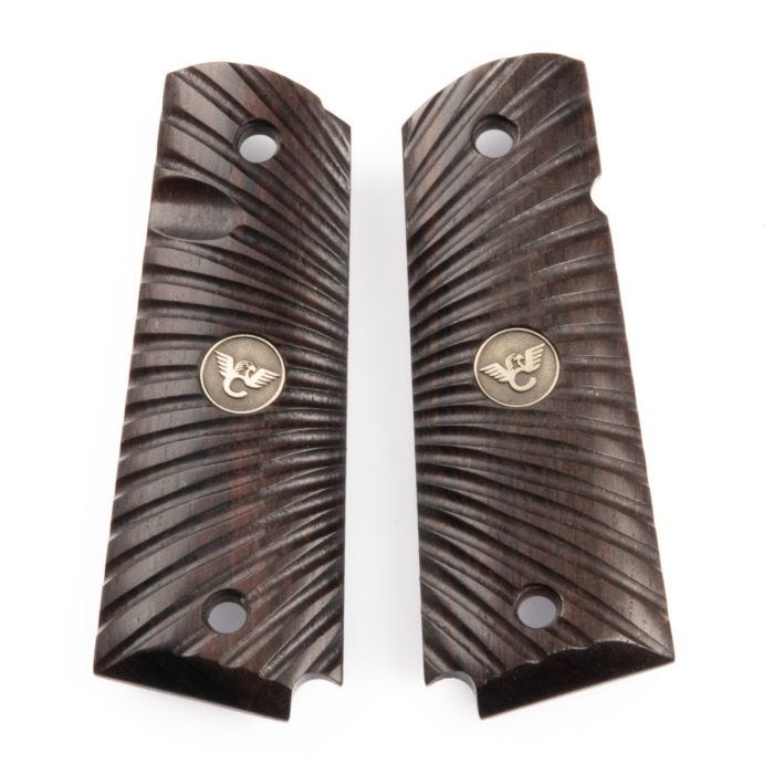 GRIPS, 1911, FULL-SIZE, STARBURST, COCOBOLO, BEVELED BOTTOM