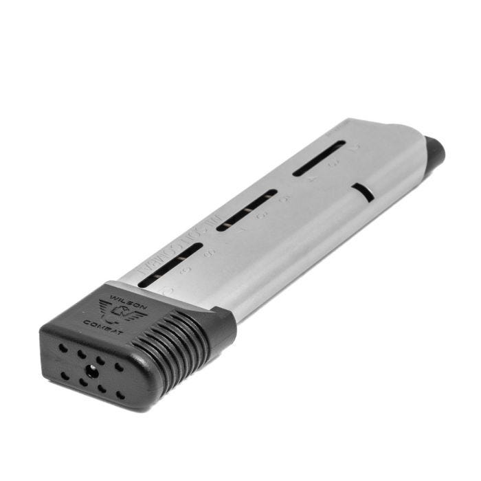MAGAZINE, 1911, ELITE TACTICAL, .45 ACP, FULL-SIZE, 10 ROUND, POLYMER EXTENDED BASE PAD, FEED RAILS AMMUNITION SYSTEM