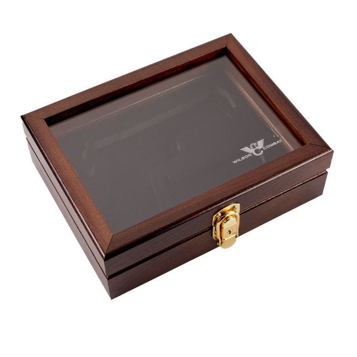 PRESENTATION BOX, WALNUT, PLEXIGLASS TOP, FULL-SIZE/COMPACT 1911