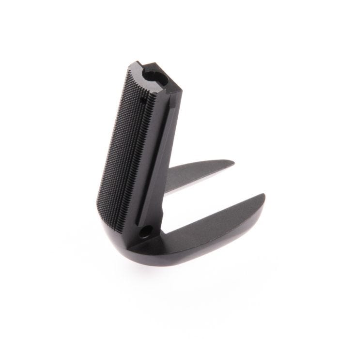 MAGWELL, ONE-PIECE, CHECKERED, BULLET PROOF, FULL-SIZE, ROUND BUTT, ALUMINUM