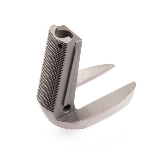 MAGWELL, ONE-PIECE, CHECKERED, BULLET PROOF, COMPACT, ROUND BUTT, STAINLESS