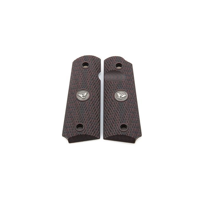 GRIPS, 1911, FULL-SIZE, SLANT, G10, BLACK CHERRY, BEVELED BOTTOM