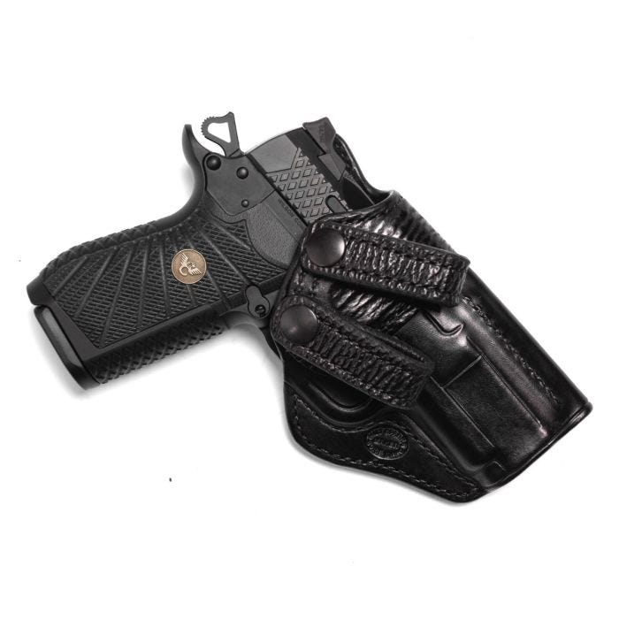 HOLSTER, EDC X9S/SFX9 3.25", MILT SPARKS IWB SUMMER SPECIAL II, RIGHT HAND, 1.5" BELT, BLACK HORSEHIDE SHARK TRIM