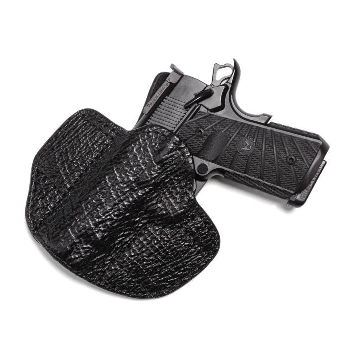 HOLSTER, OFFICER'S 1911, LO-PROFILE, LEFT HAND, 1.5" BELT, BLACK SHARK