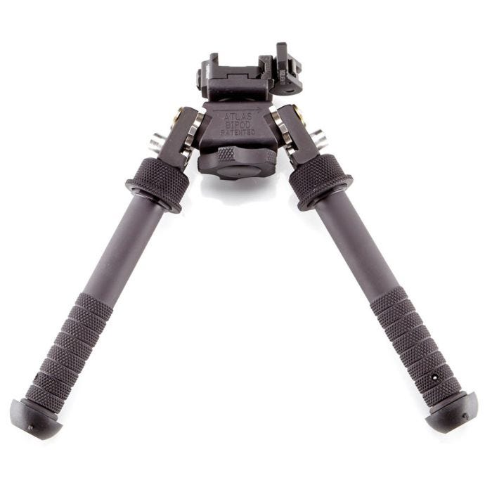 BIPOD, ATLAS BT10-LW17, 1913 PICATINNY RAIL MOUNT, 4.75" TO 9", ALUMINUM, BLACK