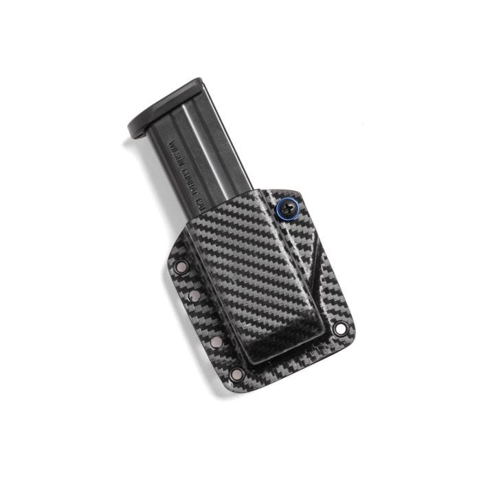 MAGAZINE POUCH, EDC X9, SINGLE, AMBIDEXTROUS, 1.5" BELT, CARBON FIBER, KYDEX