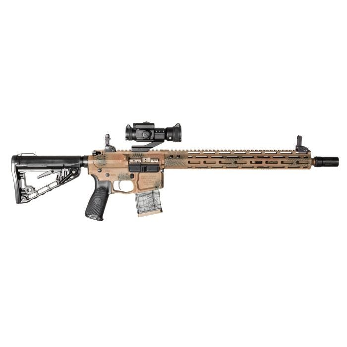 Recon Tactical Rifle, 300 HAM'R, 16" Barrel, 1-13 Twist, Fluted, FDE Sniper Veil Camo, Vortex Strikefire II, CSAT Quick Detach Sight Set
