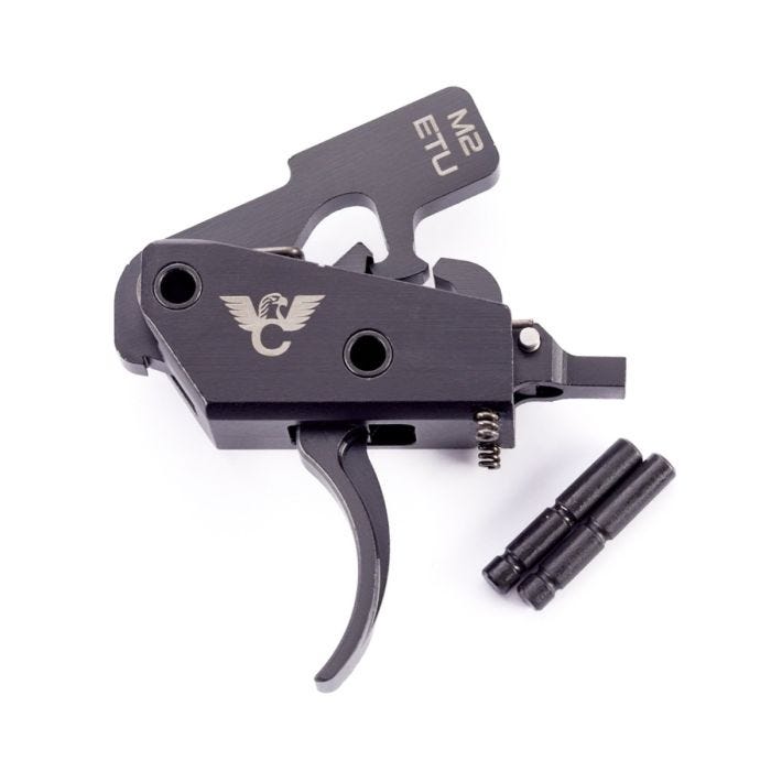 ENHANCED TRIGGER UNIT, AR PLATFORM, TWO STAGE, SEMI-AUTO, 4 - 4.5 LB. DLC FINISH
