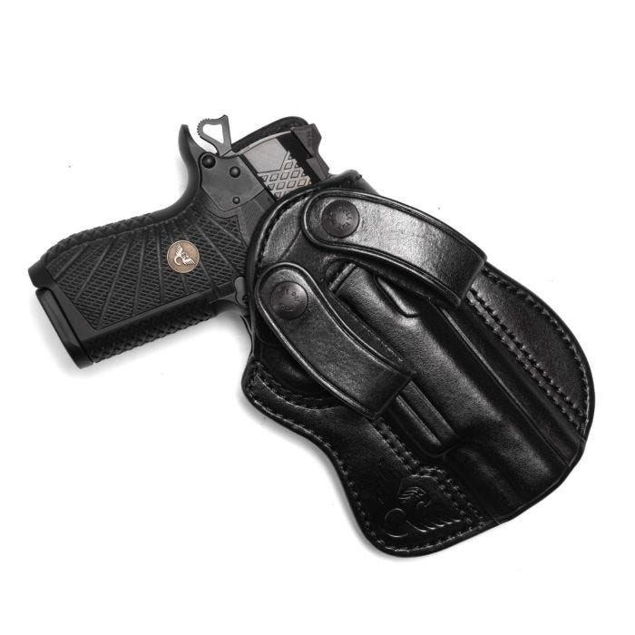 HOLSTER, EDC X9L WITH RAIL, UNDERCOVER PROFESSIONAL, RIGHT HAND, 1.5" BELT, IWB, BLACK LEATHER